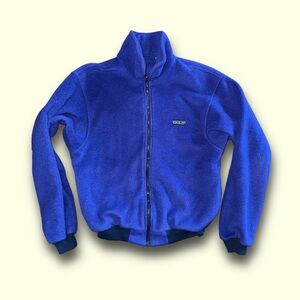VTG 90s Patagonia Unisex Kids Blue Fleece Full Zip Jacket Size 11/12 USA Retro